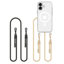Tech-Protect FlexAir Chain MagSafe tok + 2 nyakpánt iPhone 16 - átlátszó (+fekete/bézs) tok és táska