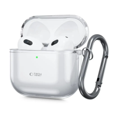 Tech-Protect FlexAir tok Apple AirPods 4 készülékhez Átlátszó fülhallgató, fejhallgató tok