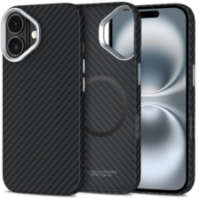Tech-Protect Ion Carbon MagSafe tok iPhone 16, fekete/ezüst tok és táska