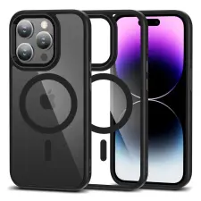 Tech-Protect MagMat MagSafe iPhone 15 Pro tok fekete/átlátszó - tok és táska