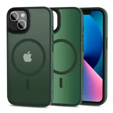 Tech-Protect Magmat MagSafe tok, Apple iPhone 13 matt zöld tok és táska
