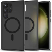 Tech-Protect Magmat Samsung Galaxy S23 Ultra MagSafe tok átlátszó-matt fekete (THP1871) tok és táska