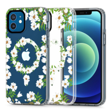 Tech-Protect Magmood MagSafe tok iPhone 12 / 12 Pro, white daisy tok és táska