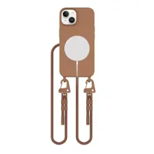 Tech-Protect magnecklace magsafe iPhone 15 nyakpántos telefontok csokoládébarna tok és táska