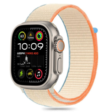 Tech-Protect Nylon szíj Apple Watch 44/45/46/49mm, cream okosóra kellék