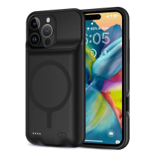 Tech-Protect PowerCase MagSafe szilikon tok 8500mAh iPhone 16 Pro Max fekete tok és táska