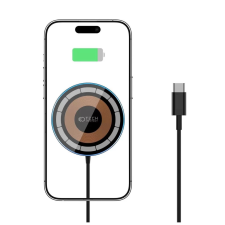 Tech-Protect QI15W-A30 Mágneses MagSafe vezeték nélküli töltő fekete (129214) (t129214) mobiltelefon kellék