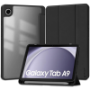 Tech-Protect Samsung Galaxy Tab A9 (8.7) SM-X110 / X115, mappa tok, közepesen ütésálló, érintőceruza tartóval, átlátszó hátlap, Trifold, TP SC Pen Hybrid, fekete
