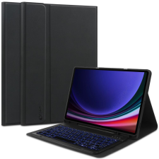 Tech-Protect Samsung Galaxy Tab S9 FE (10.9) SM-X510 / X516B, Bluetooth billentyűzetes mappa tok, érintőceruza tartó, TP SC Pen + Keyboard, fekete tablet tok