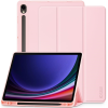Tech-Protect Samsung Galaxy Tab S9 FE (10.9) SM-X510 / X516B, mappa tok, közepesen ütésálló, érintőceruza tartóval, Trifold, TP SC Pen, rózsaszín