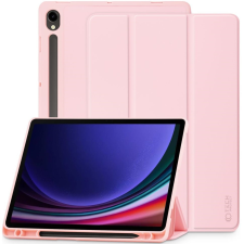 Tech-Protect Samsung Galaxy Tab S9 FE (10.9) SM-X510 / X516B, mappa tok, közepesen ütésálló, érintőceruza tartóval, Trifold, TP SC Pen, rózsaszín tablet tok