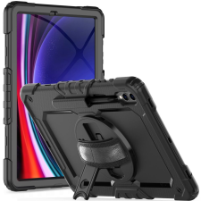 Tech-Protect Samsung Galaxy Tab S9+ Plus Tech-protect Solid360 ütésálló kitámasztható tablet tok, Fekete tablet tok