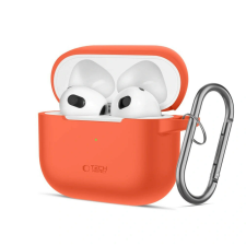 Tech-Protect Silicone Hook Apple Airpods 3 Neon Orange fülhallgató, fejhallgató tok