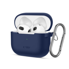 Tech-Protect Silicone Hook tok Apple AirPods 3 - kék fülhallgató, fejhallgató tok