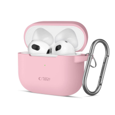 Tech-Protect Silicone Hook tok Apple AirPods 3 - rózsaszín fülhallgató, fejhallgató tok