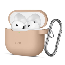Tech-Protect Silicone Hook tok Apple AirPods 4 készülékhez Caffe Latte fülhallgató, fejhallgató tok