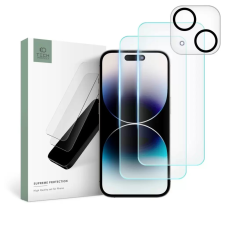  Tech-Protect Supreme Tempered Glass Set iPhone 15 Plus készülékhez mobiltelefon kellék