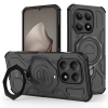 Tech-Protect Telefontok Xiaomi 15T 5G - TACTICSTAND - fekete gyűrűs, kitámasztható, ütésálló műanyag hátlaptok