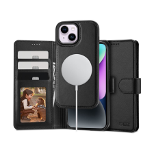 Tech-Protect Wallet flipes bőrtok + Magsafe hátlap - Apple iPhone 15 Plus - fekete tok és táska