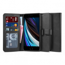 Tech-Protect Wallet könyv tok iPhone 7 / 8 / SE 2020 / 2022, fekete tok és táska
