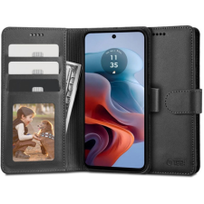 Tech-Protect Wallet könyv tok Motorola Moto G34 5G, fekete tok és táska
