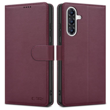 Tech-Protect Wallet könyv tok Samsung Galaxy A36 5G, bordó tok és táska
