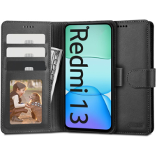 Tech-Protect Wallet könyv tok Xiaomi Redmi 13, fekete tok és táska