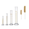 Tech Üveg mérőhenger készlet 4 db folyadékmérő készlet 5 ml 10 ml 50 ml 100 ml mérőpohár két tartozék kefével