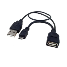 Techly 0.3m USB 2.0 A M/F - Micro USB 2.0 M USB kábel 0,3 M USB A USB A/Micro-USB B Fekete (ICOC-MUSB-MC2) kábel és adapter