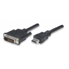 Techly 304611 HDMI M - DVI-D M Monitorkábel 1.8m Fekete kábel és adapter