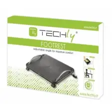 Techly állítható dőlésszög, fekete ergonomikus lábtámasz irodai lábtartó