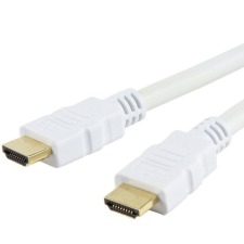 Techly HDMI-HDMI M/M 1.4 Ethernet 3D 4K monitor kábel Fehér kábel és adapter