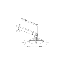 Techly ICA-PM 16 project mount Wall/ceiling Silver tv állvány és fali konzol
