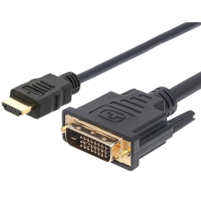 Techly ICOC HDMI - DVI-D Kábel 1m - Fekete kábel és adapter