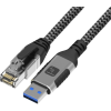 Techly ICOC U3A-RJ45-030 hálózati kábel Ezüst, Fekete 3 M Cat6 F/UTP (FTP) (ICOC U3A-RJ45-030)