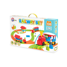 Technok Építőkészlet, 121 db, TechnoK vonatpálya kisvasút