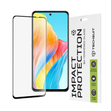 TECHSUIT - 111D teljes burkolat / teljes ragasztós üveg - Oppo A98 5G - fekete (KF2313958) mobiltelefon kellék