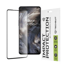 TECHSUIT - 111D teljes fedésű / teljes ragasztós üveg - OnePlus Nord - fekete (KF235633) mobiltelefon kellék