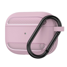 TECHSUIT AirPods 3 tok – Techsuit Carbon Silicone – rózsaszín fülhallgató, fejhallgató tok