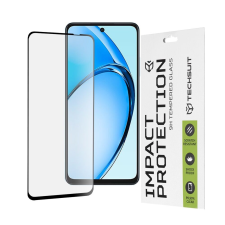 TECHSUIT Fólia Oppo A60-hoz - Techsuit 111D Full Cover / Full Glue Glass - fekete mobiltelefon kellék