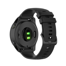 TECHSUIT Samsung Galaxy Watch (46mm) / Watch 3 / Gear S3 / Huawei Watch GT / GT 2 / GT 3 (46mm) okosóra szíj, szilikon, fekete, Techsuit okosóra kellék