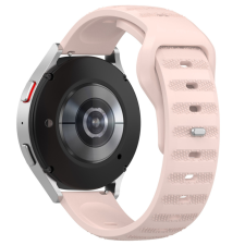 TECHSUIT Samsung Galaxy Watch 4/5/Active 2 / Huawei Watch GT 3 / GT 3 Pro okosóra szíj, szilikon, rózsaszín, Techsuit okosóra kellék