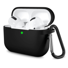 TECHSUIT - szilikon tok - Apple AirPods Pro 1 / 2-hez, sima ultravékony anyag - fekete fülhallgató, fejhallgató tok
