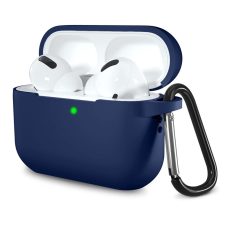 TECHSUIT - szilikon tok - Apple AirPods Pro 1 / 2-hez, sima ultravékony anyag - sötétkék fülhallgató, fejhallgató tok