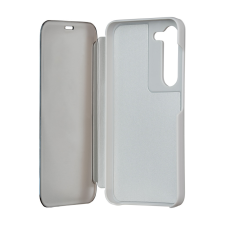 TectoShield Fold Mirror View könyvtok Samsung Galaxy A14 4G/5G - ezüst színű tok és táska