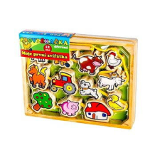Teddies Fa fűzős játék Az első állatkáim, 12 db oktatójáték