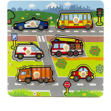 Teddies Fa kirakós játék Az első autóm, 6 db puzzle, kirakós