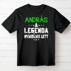 TeeInBlue A legenda nyugdíjas lett - nyugdíjas búcsúztató ajándék póló Fekete póló / fekete / L