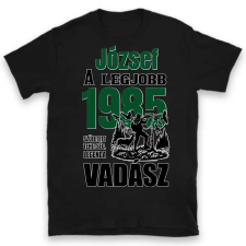 TeeInBlue A legjobb vadász születésnapi póló Póló / fekete / S ajándéktárgy