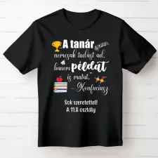 TeeInBlue Ajándék tanároknak egyedi póló Fekete póló / fekete / M ajándéktárgy